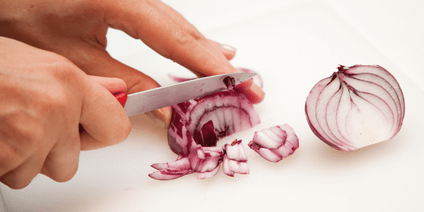 cutting onions -lizard pest control