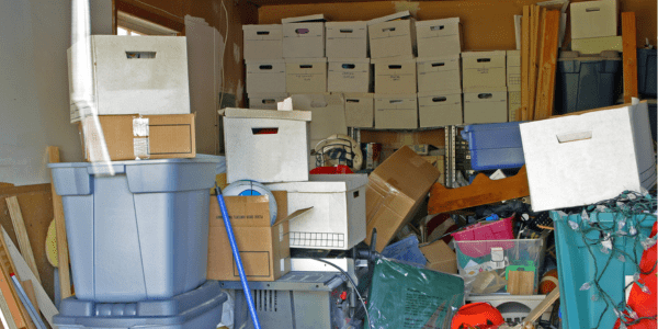 stored goods in garage