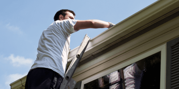 cleaning out gutters building inspections